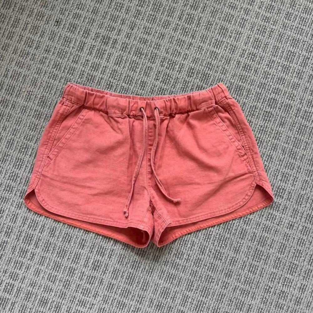 Jcrew coral low rise linen mini shorts